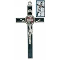 Croix St Benoît - 20 X 10 cm - Email Noir