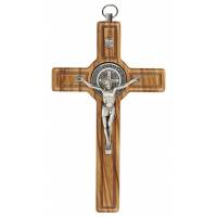 Croix St Benoît 14 cm - Bois d'olivier
