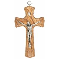 Croix murale 15 cm Bois d'olivier