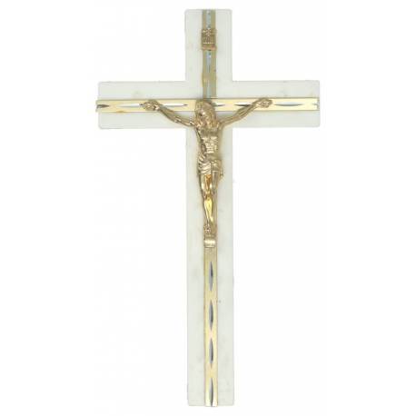 Kruisbeeld 15 cm - Wit 
