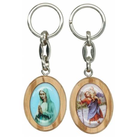 Sleutelhanger O.L.V. biddend / H Kristoffel Olijvenhout 