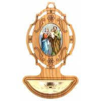 Wijwatervat Olijvenhour 9 x 5.5 cm Heilige Familie 