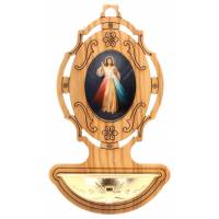 Wijwatervat Olijvenhour 9 x 5.5 cm Barmhartige Christus 