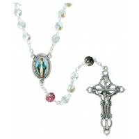 Chapelet semi-cristal Blanc Paters strass