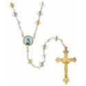 Chapelet croix argentées et dorées + MQ