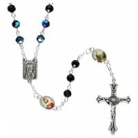 Chapelet verre scarabée 6mm