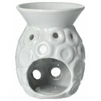 Brûle-huile H 12 cm - blanc