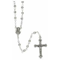 Chapelet - Métal argenté - 4 mm Filigrane