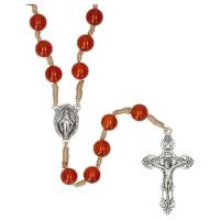 Chapelet s/corde Cornaline 8 mm