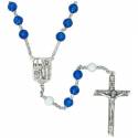 Rozenkrans Lourdes Versch. blauw + onze vaders wit 