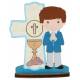 Beeldje 7 X H9.5 cm - Communie / Jongen 