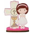 Statuette 7 X H9.5 cm - Communion / Fille