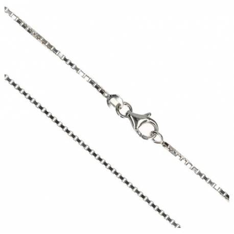 Ketting 70 cm + Karabijnhaak - Zilver + Rhodium 