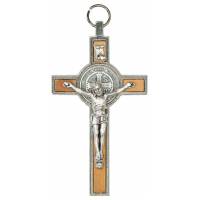 Croix St Benoît - 8 X 4 cm - Bois d'olivier + Boîte