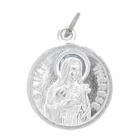 Medaille 18 mm - H Theresia - Alu / wit 