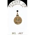 Medaille plaqué-goud - Broeder Isidoor - 14 mm 