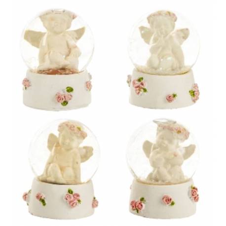 Boule de neige d'une hauteur de 6cm avec ange