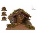 Cabane vide pour personnages de crèche de 12 cm (34x18x25cm)