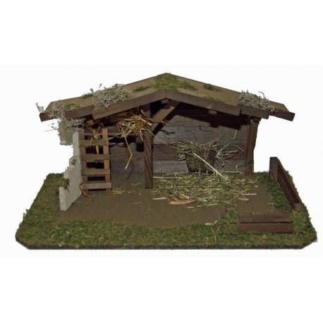 Cabane vide pour personnages de crèche de 9 cm (42x25x18cm)