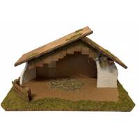 Cabane vide pour personnages de crèche de 11 cm (50x26x26cm)