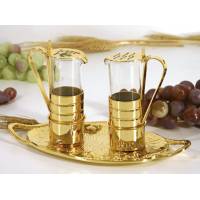 Burettes Métal doré + Verre D 3.6 - H 10.5