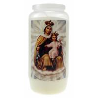 Kaars 6 dagen / wit / OLV van de Karmel 