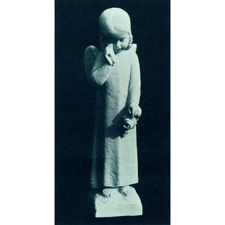 Ange - 27 cm - "Marbre" Blanc