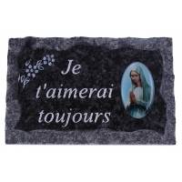 Plaque Cimetiére 9x14 cm - Je t'aimerai toujours