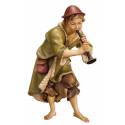 Berger avec trompette : crèche de Noël en bois Ulrich 15 cm