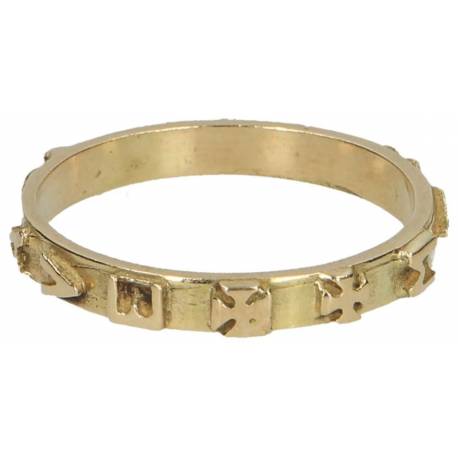 Ring-Tientje Goud 18 Krt Ave Maria 