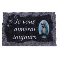Plaque Cimetiére 9x14 cm - Je vous aimerai toujours