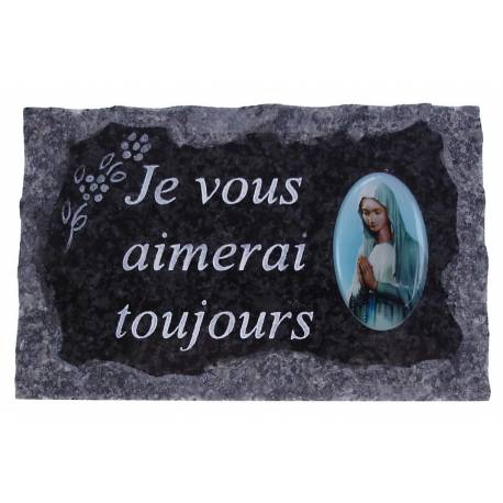 Plaque Cimetiére 9x14 cm - Je vous aimerai toujours