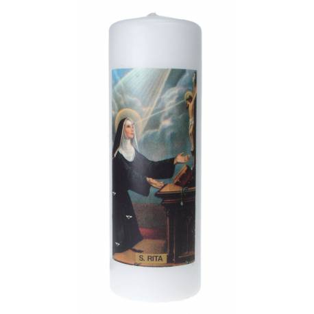 Kaars 180 X 60 mm - Wit - H. Rita 