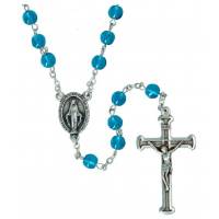 Rozenkrans donkerblauw + karabijnslotje 