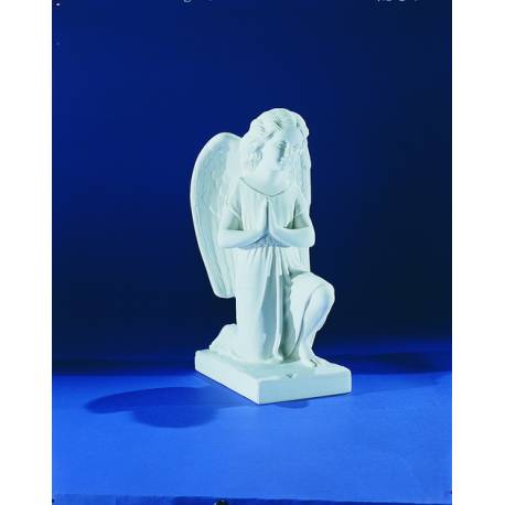 Ange - 36 cm - "Marbre" Blanc