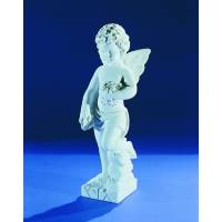 Ange - 44 cm - "Marbre" Blanc