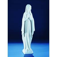 Vierge mains jointes - 80 cm - "Marbre" Blanc