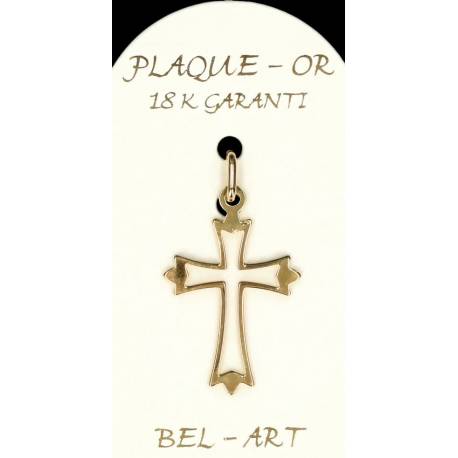 Kruisje plaqué-goud - 23 X 18 mm 