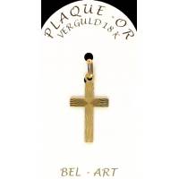 Kruisje plaqué-goud - 20 X 13 mm 