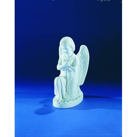 Ange - 25 cm - "Marbre" Blanc