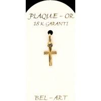 Kruisje plaqué-goud - 11 X 7 mm 
