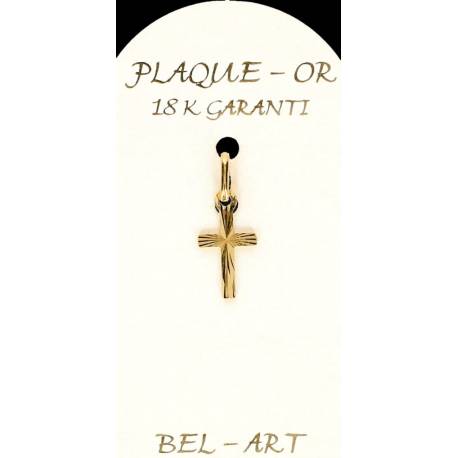Kruisje plaqué-goud - 11 X 7 mm 