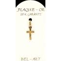 Kruisje plaqué-goud - 11 X 7 mm 