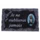 Plaque Cimetiére 9x14 cm - Je ne t'oublierai jamais