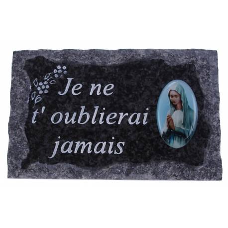 Plaque Cimetiére 9x14 cm - Je ne t'oublierai jamais