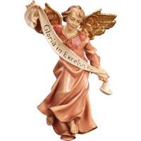 Ange Gloria /Rose : crèche de Noël en bois Ulrich 15 cm