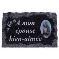 Plaque Cimetiere A Mon Epouse Bien-Aimee 9x14