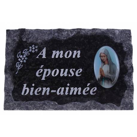 Plaque Cimetiere A Mon Epouse Bien-Aimee 9x14