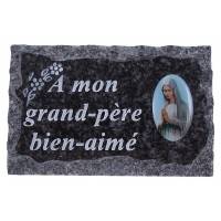 Plaque Cimetière 9X14 cm - A mon grand-père bien aimé
