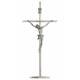 Croix sur Base - 20 cm - Métal Nickelé